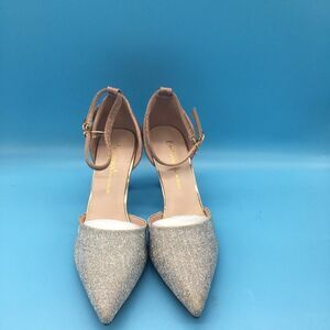 Eastanna Pointy Toe Ankle Strappy Pumps Mid Heels Sandals